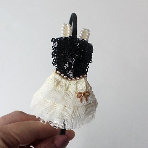 verymignon Princess Black mini dress hairband,mini dressカチューシャ,katyusha for kids