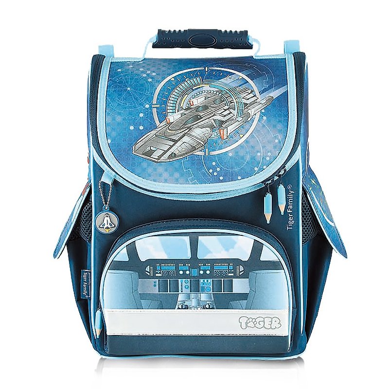 Tiger Family Aristocrat Ultra Lightweight Nursing Schoolbag + Stationery Bag + Pencil Box - Galaxy Guard - กระเป๋าเป้สะพายหลัง - วัสดุกันนำ้ สีน้ำเงิน