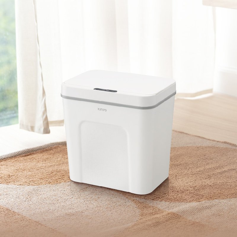 KINYO Smart sensor trash can 12L EGC-1230 - โคมไฟ - พลาสติก ขาว