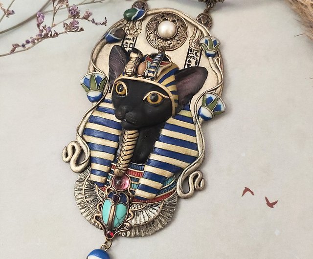 バステトエジプト猫の女神ペンダント、ペンダント黒猫バクテット