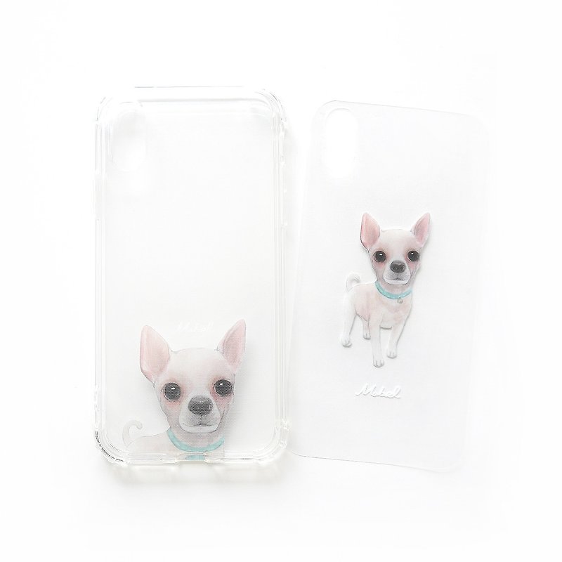 Chihuahua - mobile phone case | TPU Phone case anti-drop air pressure shell | can add word design - เคส/ซองมือถือ - ยาง สีใส