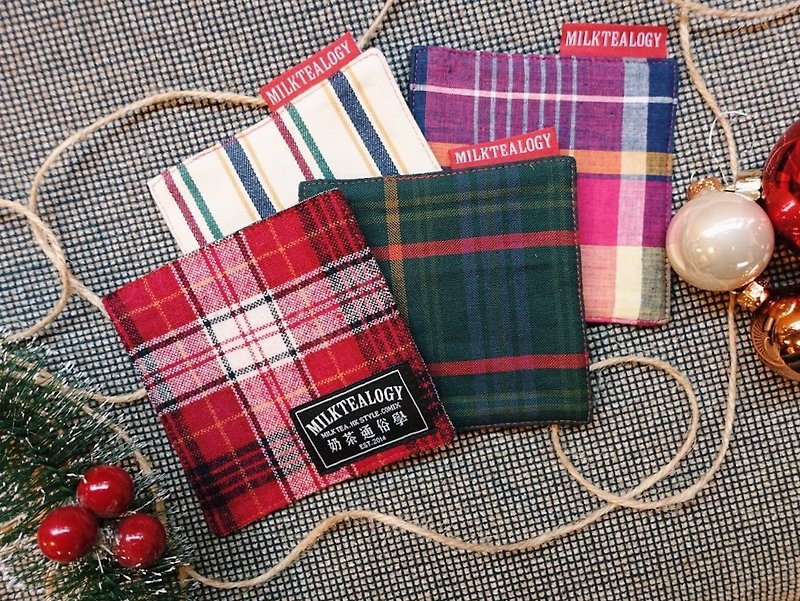 Handmade cotton coasters set (Set of 4) - ที่รองแก้ว - ผ้าฝ้าย/ผ้าลินิน หลากหลายสี
