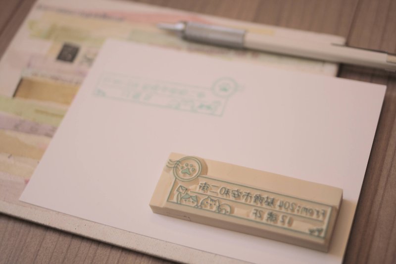 Customized address stamp - Stamps & Stamp Pads - Rubber Orange