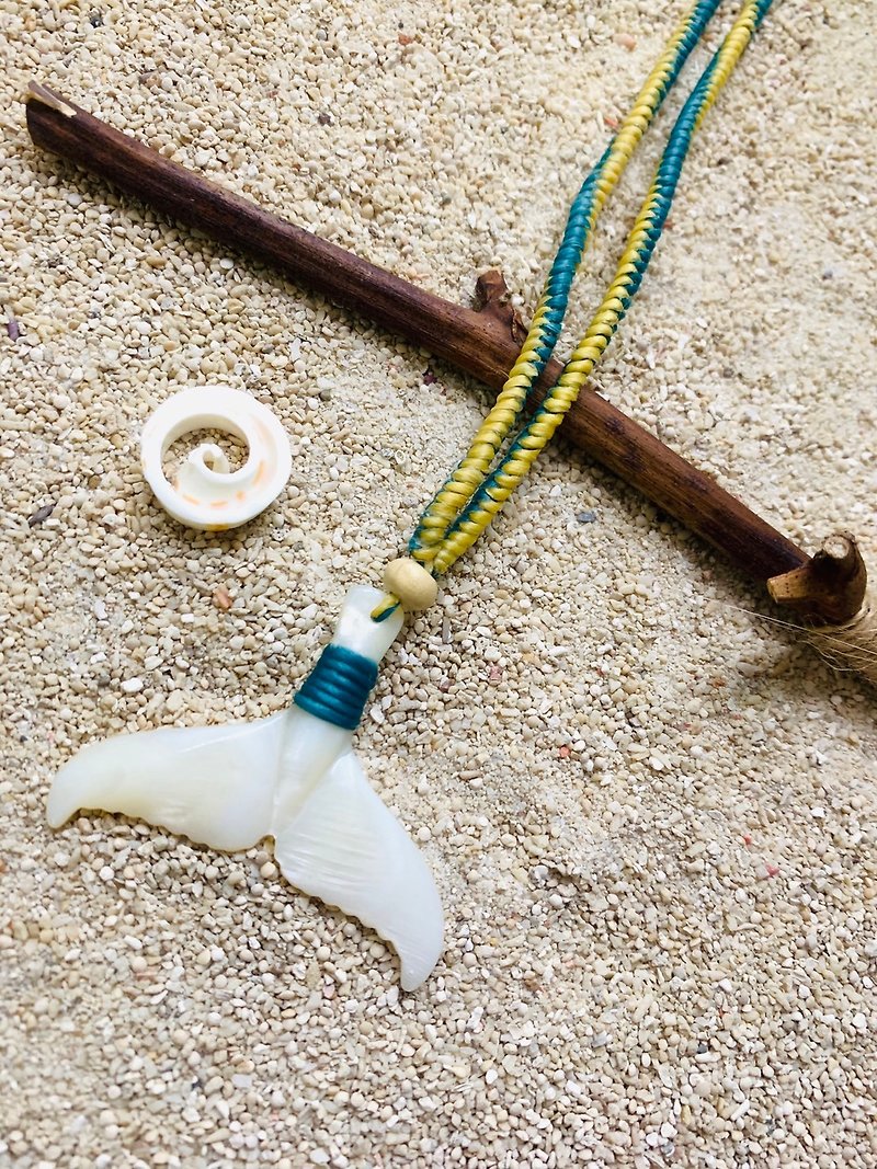 貝殼鯨魚尾項鍊│Sea y'all 守護鯨落項鍊、象徵永恆的守護 - 項鍊 - 其他材質 