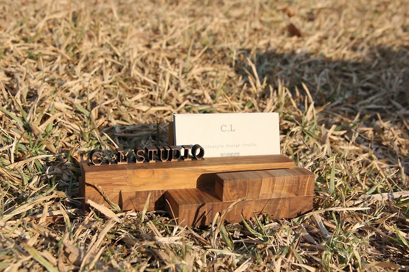 "CL Studio" [modern minimalist - geometric style wooden phone holder / card holder] C-28 - Folders & Binders - Wood 