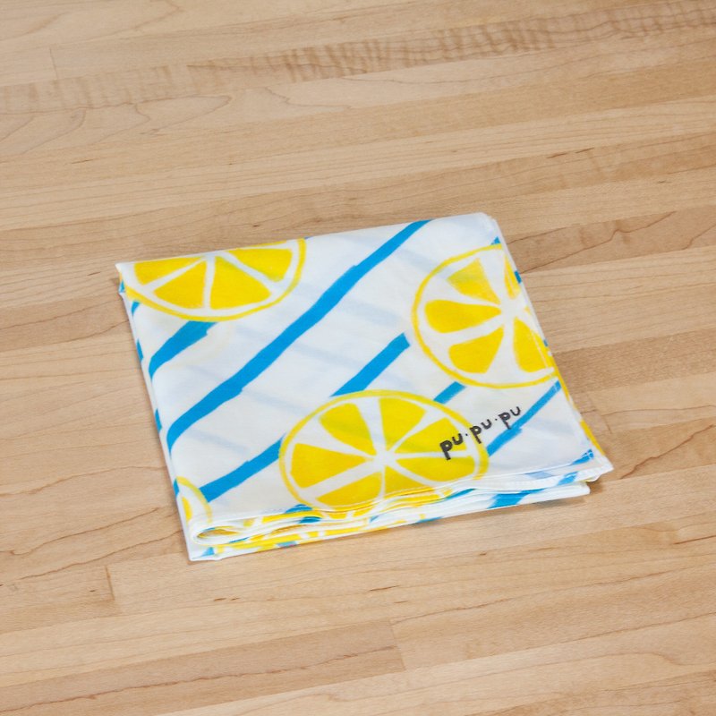Handkerchief refreshing lemon - Handkerchiefs & Pocket Squares - Cotton & Hemp Yellow