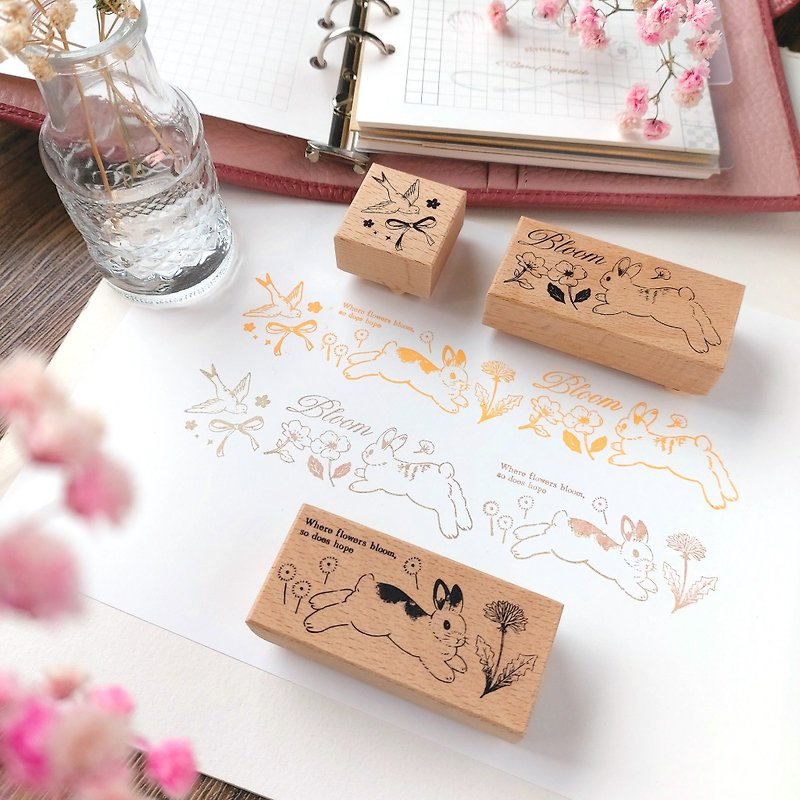 Flower Bloom Stamp - Stamps & Stamp Pads - Wood 