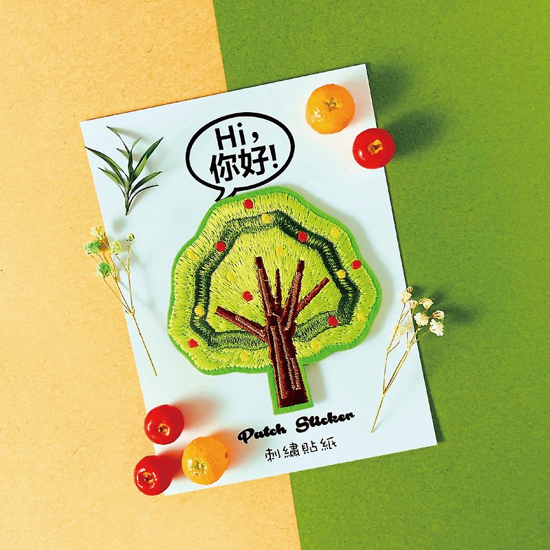Embroidery Sticker-Big Tree - Stickers - Thread Green