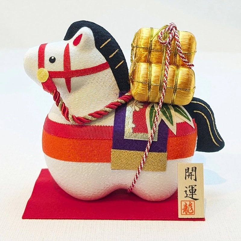 馬年縮緬手作擺飾－福俵 開運午 - 擺飾/家飾品 - 陶 