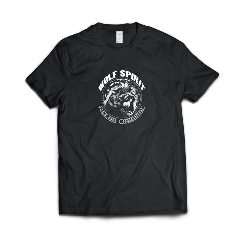 狼顧-T-shirt 白/黑/灰/藏青 - 男 T 恤 - 棉．麻 多色