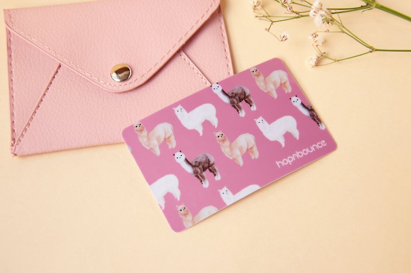Alpaca Card Sticker - Other - Acrylic Pink