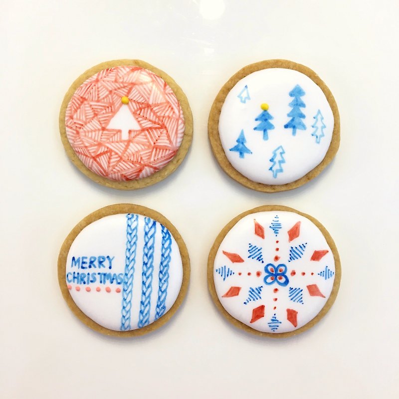 Gaita Cookie 藍色的森林 聖誕餅乾 8片 - 手工餅乾 - 新鮮食材 藍色