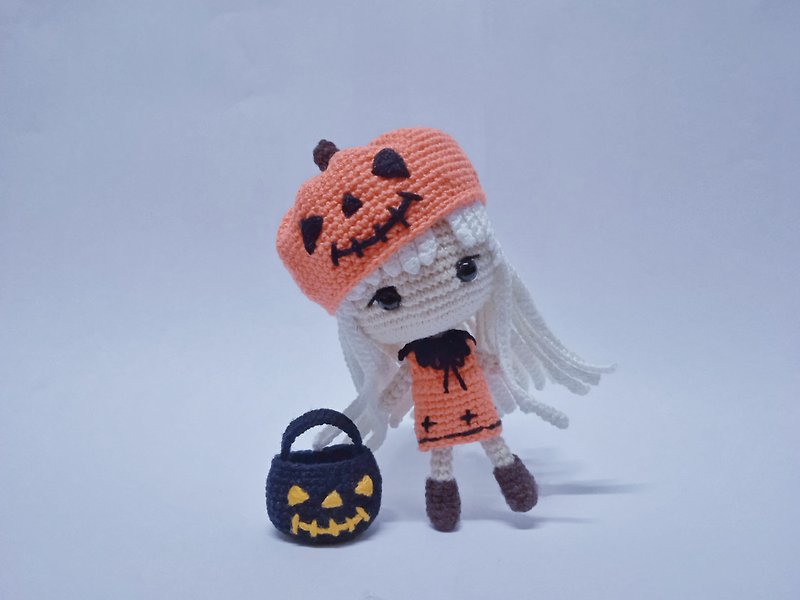 Pumpkin girl crochet dolls Halloween - Stuffed Dolls & Figurines - Other Materials 