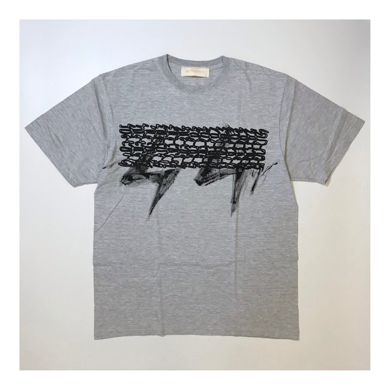 Hand Drawn Short Sleeve T-Shirt - Women's T-Shirts - Cotton & Hemp Gray