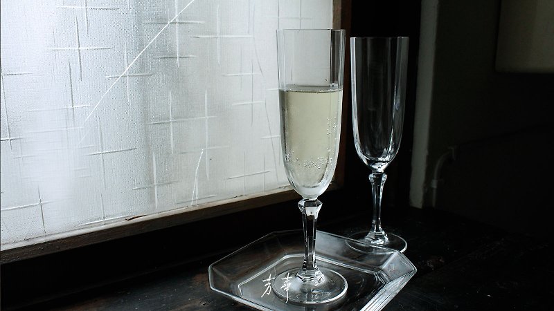 四方水晶玻璃高腳杯 - 酒杯/酒器 - 玻璃 