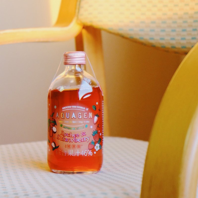 AQUAGEN Japanese Strawberry Lychee Ocean Deep Sparkling Drink 9 bottles/box - อื่นๆ - วัสดุอื่นๆ หลากหลายสี