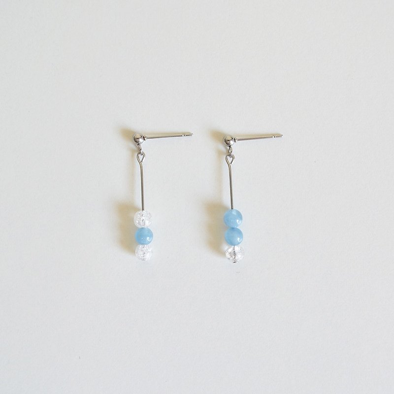Soda Bubble Natural Stone Earrings - Earrings & Clip-ons - Crystal Blue