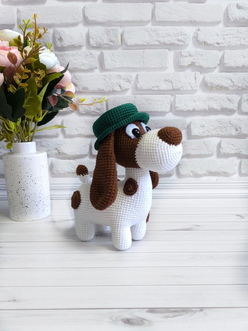 Small toy dog 5.9 inches, souvenir dog, soft toy dog - 寶寶/兒童玩具/玩偶 - 棉．麻 咖啡色