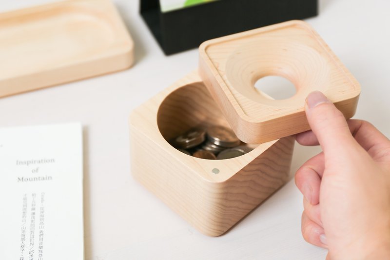 [log coin box coin box] Jeantopia solid wood stationery stacking storage 1534815 - อื่นๆ - ไม้ 