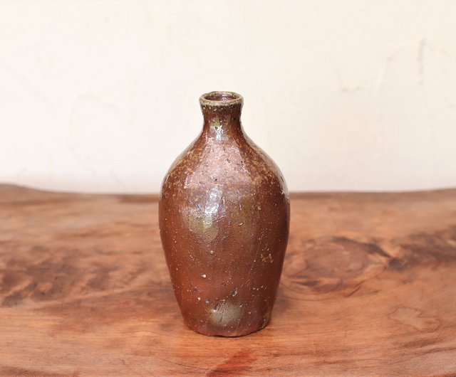 備前焼　壺　花入れ 備前焼 蓋付き壺 飾り壺 保存器 花入れにも - メルカリ