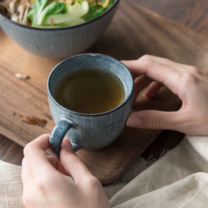 WAGA 日式青玄手作 陶瓷馬克杯盤組 - 其他杯子 - 瓷 藍色