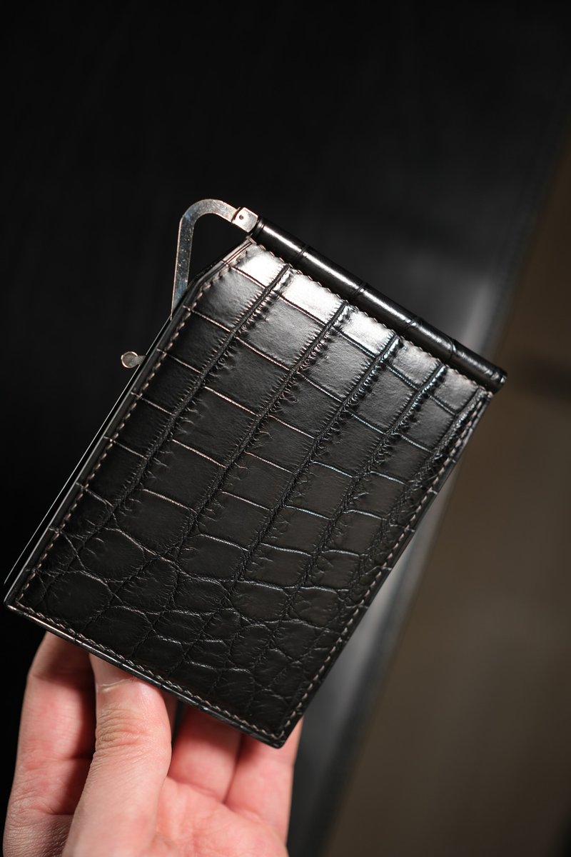 Wallet - crocodile leather and goat leather - กระเป๋าสตางค์ - หนังแท้ 