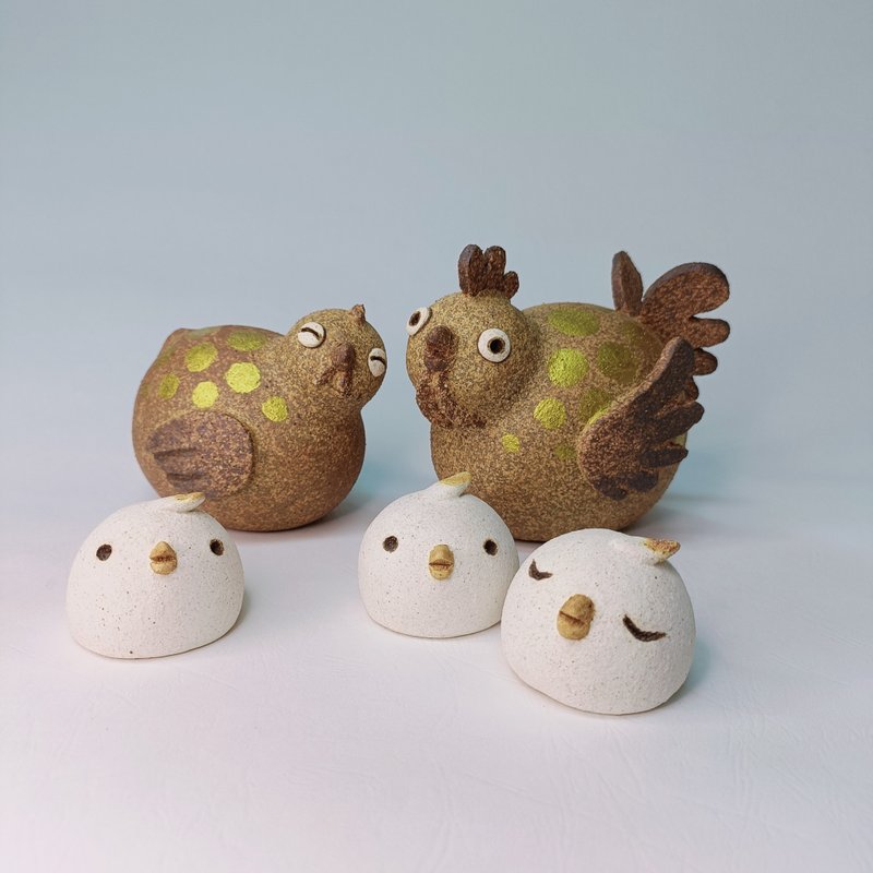 金雞報喜(組)/陶藝品/原創 - 擺飾/家飾品 - 陶 