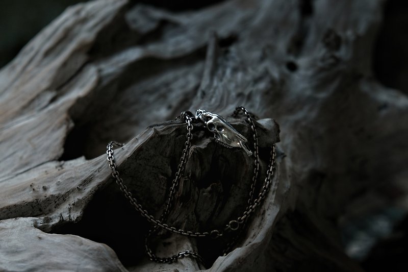 [Mountain Skeleton Period] Continuing Dream—Horse Bone Necklace - สร้อยคอ - เงินแท้ สีดำ