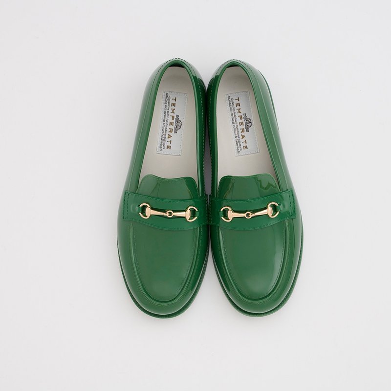 JACOB (GREEN)  PVC SNAFFLE LOAFER / RAIN SHOES - Rain Boots - Waterproof Material Green