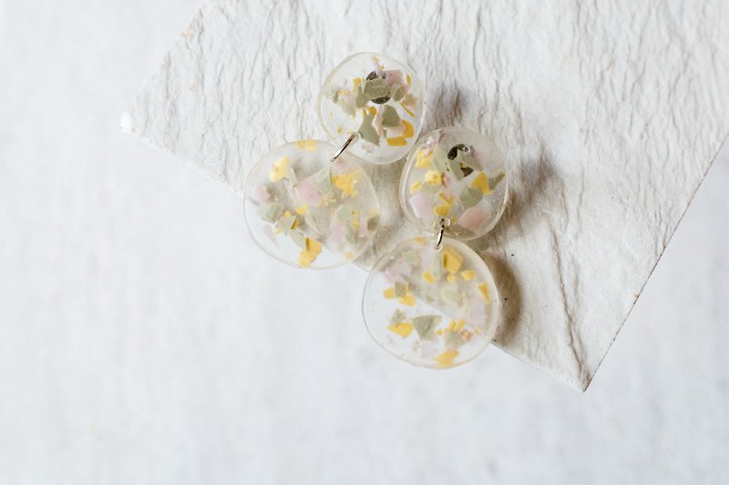Yellow I Green I Lilac Transparent Mal earrings - Earrings & Clip-ons - Resin Transparent