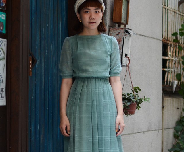 Maohu | Japanese vintage short-sleeved dress - Shop Shima One