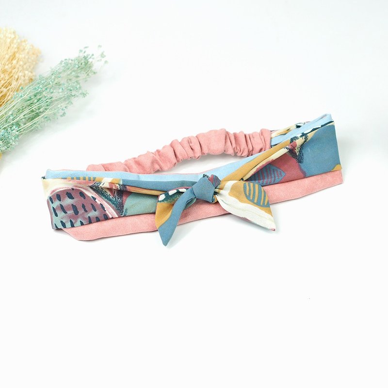 Hairband Headband - เครื่องประดับผม - ผ้าฝ้าย/ผ้าลินิน สึชมพู