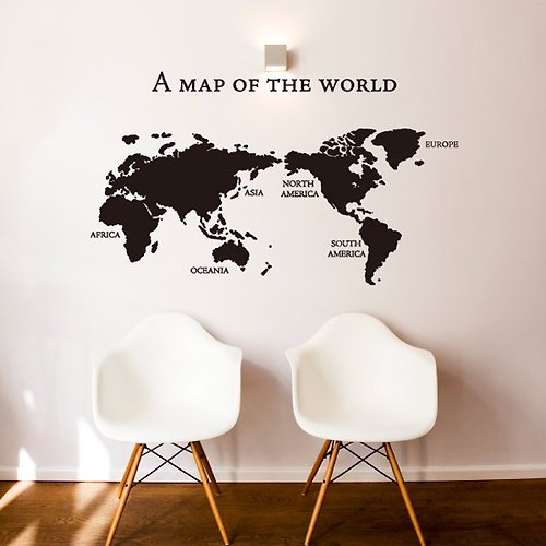 Smart Design 設計 壁貼 《Smart Design》創意無痕壁貼◆World Map