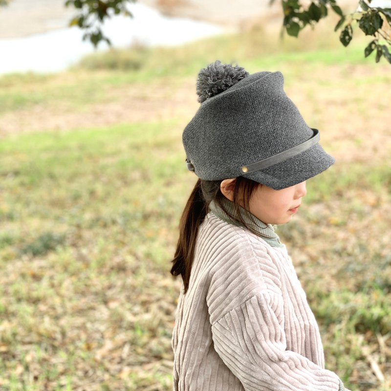 Wool cap [Gray] - หมวก - ขนแกะ สีเทา