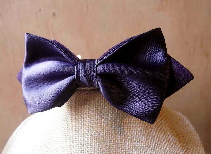紫羅蘭緞面 領結 Bow Ties - 領結/領巾 - 其他材質 紫色