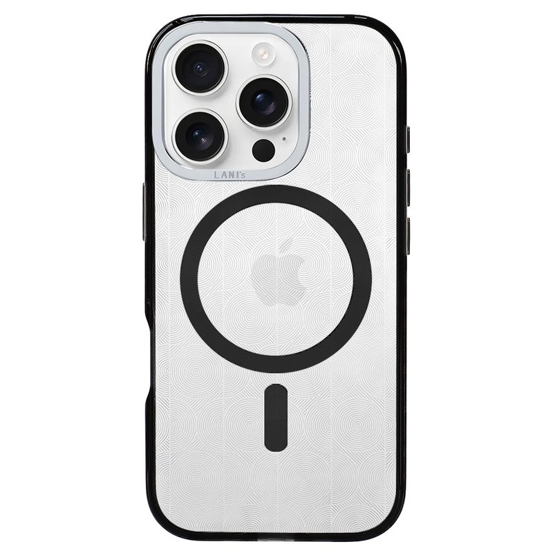 光雕系列－凡事求圓 透黑框 iPhone 16 15 14 13 Pro Max 防摔殼 - 手機殼/手機套 - 環保材質 黑色