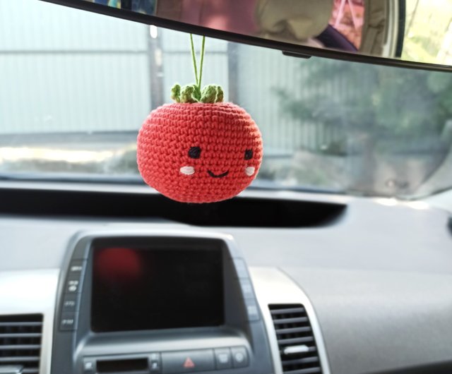 Strawberry Crochet Car Steering Wheel Coverstrawberry Safety 