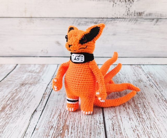 【海外アーティストハンドメイド】　本物毛糸編みぐるみキツネ 海外アーティストハンドメイド】 本物毛糸編みぐるみキツネ