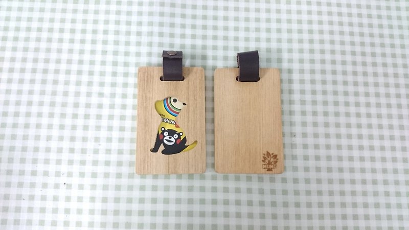 木製チケットホルダー-子犬//安全な配送SOP - パスケース - 木製 多色