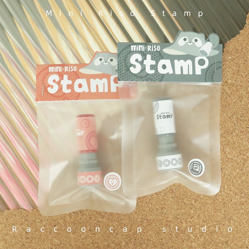 Screen printing photosensitive stamp dot basic stamp riso style stamp comes with ink open the cover to print - ตราปั๊ม/สแตมป์/หมึก - พลาสติก 