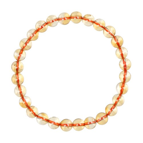 正佳珠寶 Gemsrich Jewelry 【正佳珠寶】黃水晶 高品淨體 6.8-7.3mm 黃水晶手珠
