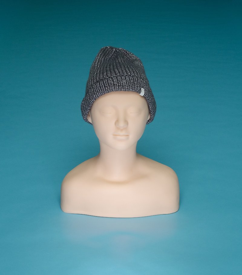 over the basic ♦ Silver Wire - Gray GA02 Hand woven wool cap - Hats & Caps - Cotton & Hemp Gray