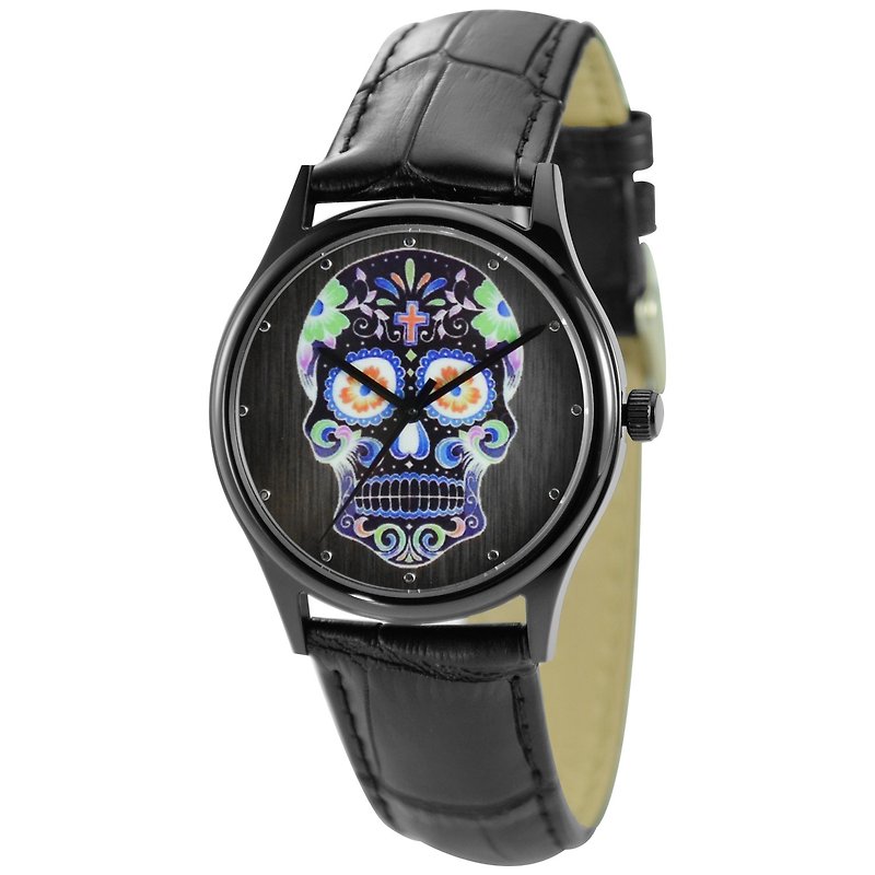 スカルウォッチは世界中で送料無料 - 腕時計 ユニセックス - ステンレススチール ブラック