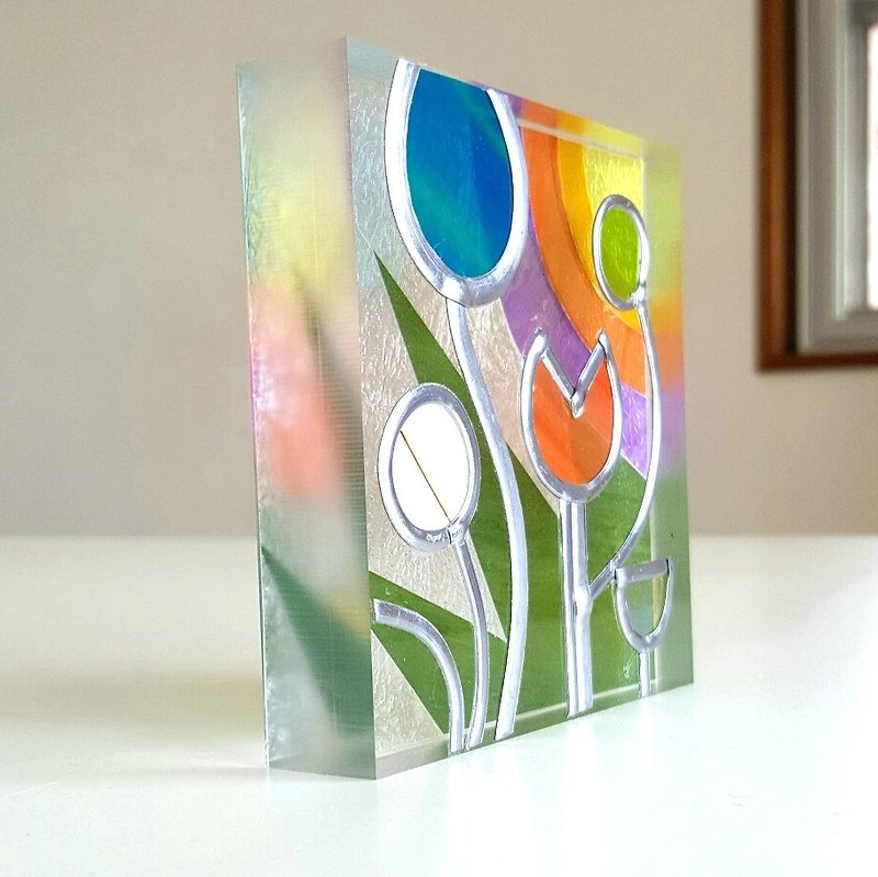 Healing art made with glass art Tinker Bell Sunshine1 - 置物 - アクリル 多色