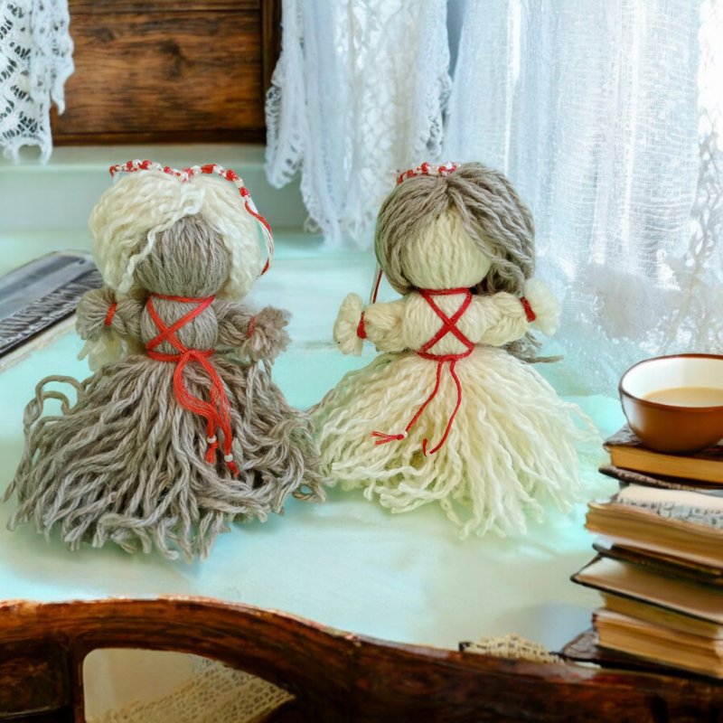Motanka Ukrainian traditional ethnic handmade doll - 公仔/玩偶 - 棉．麻 咖啡色