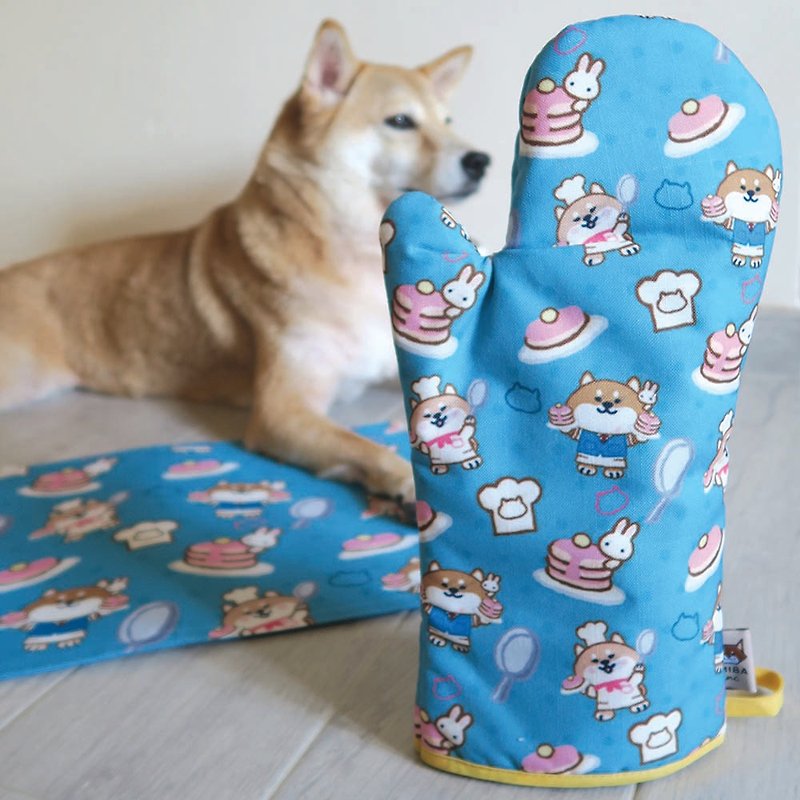 SHIBE SHIBAinc Shiba Inu Lab Shiba Inu Shiba Inu Kitchen Gloves Multi-functional gloves - Place Mats & Dining Décor - Polyester Blue