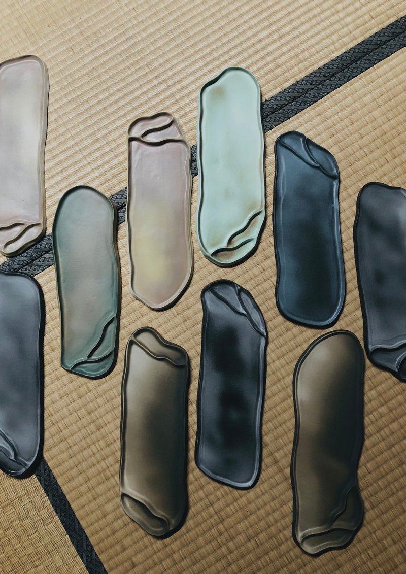 (Customized) Ceramic Long Plate/ Sushi Plate/ Japanese Plate/ Flat Plate - Plates & Trays - Pottery Green