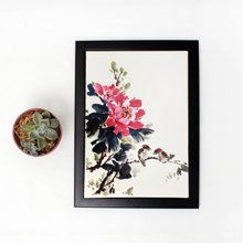 花の絵画 黒金フレーム 牡丹 花の絵画 黒金フレーム 牡丹 花の絵画 黒金フレーム 牡丹
