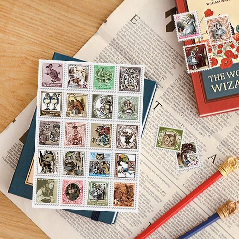 7321 Desgin - Authorized Stamp Sticker Set V4 - Alice A01, 7321-04368 - สติกเกอร์ - กระดาษ หลากหลายสี