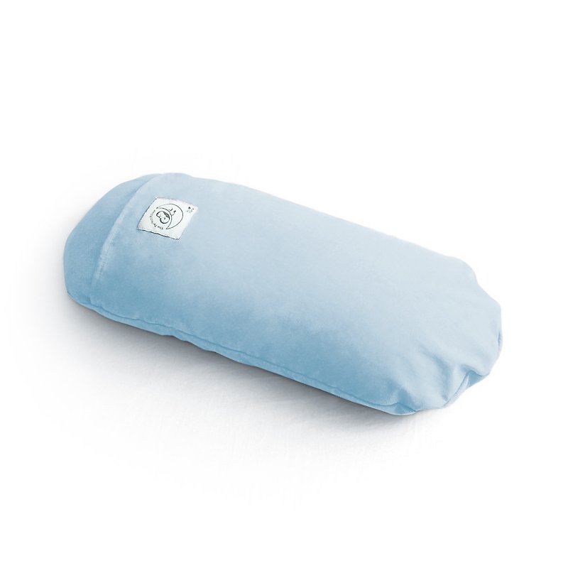微粒型小睡枕-粉藍款 | 午休枕.小靠枕.專心.輕鬆.舒壓 - 枕頭/咕𠱸 - 棉．麻 藍色